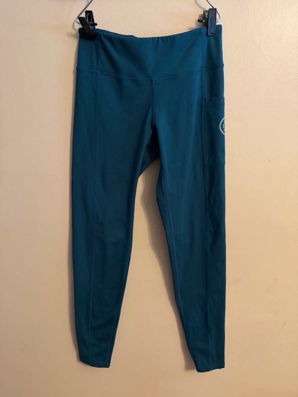 Teal Stretch Active Leggings with Side Pocket